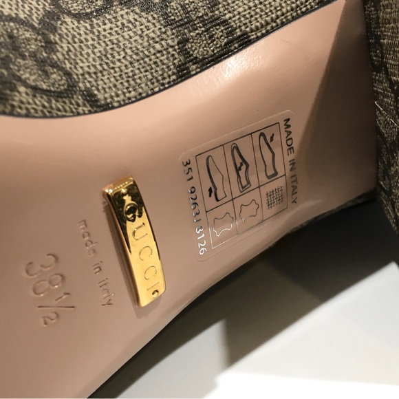 GUCCI BLONDIE GG SUPREME BOOTS / METAL LOGO -WOMEN’S US 8.5 -NEW - Picture 12 of 12